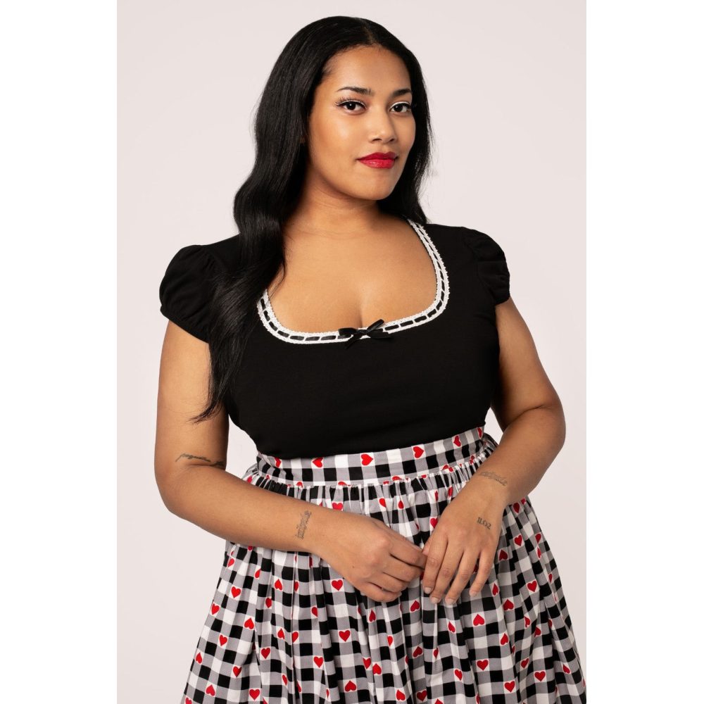 Hell Bunny - Gracie Top - Noir